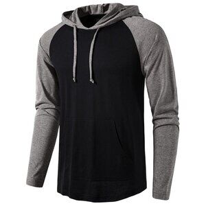 NWT SIR7 Men's Gym Workout Long Sleeve Pullover Lightweight Hoodie Size XL